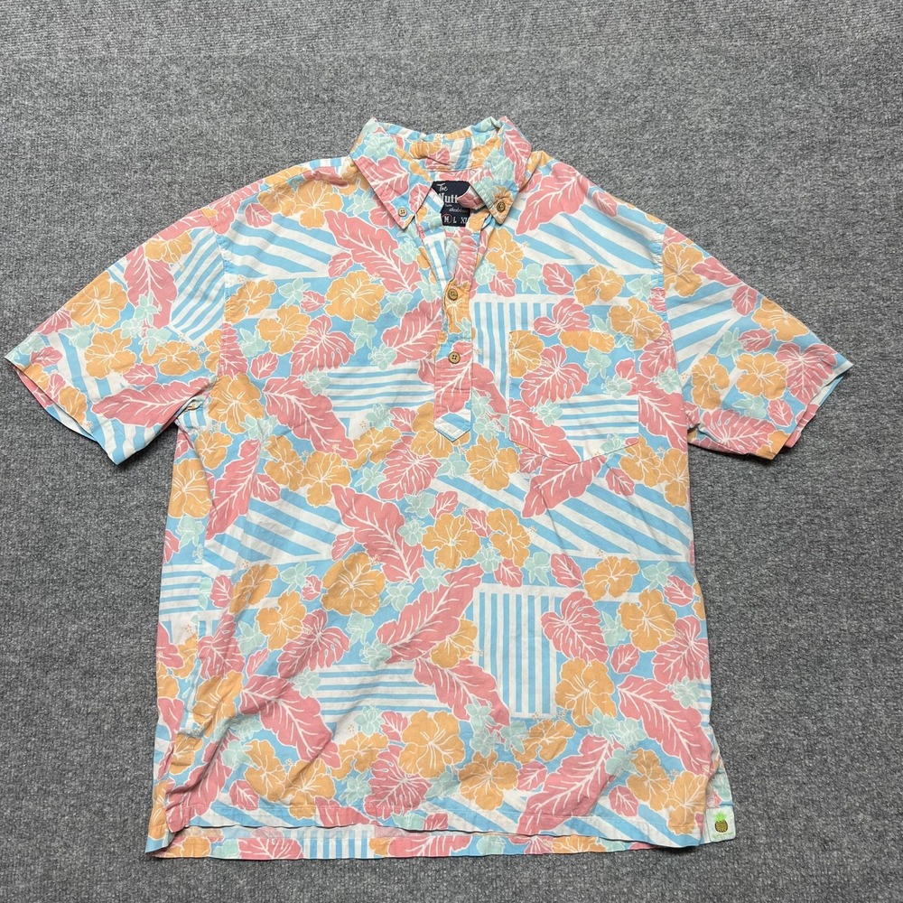 Chubbies The Nutter Shirt Mens Medium Multicolor Floral Hawaiian Short Sleeve